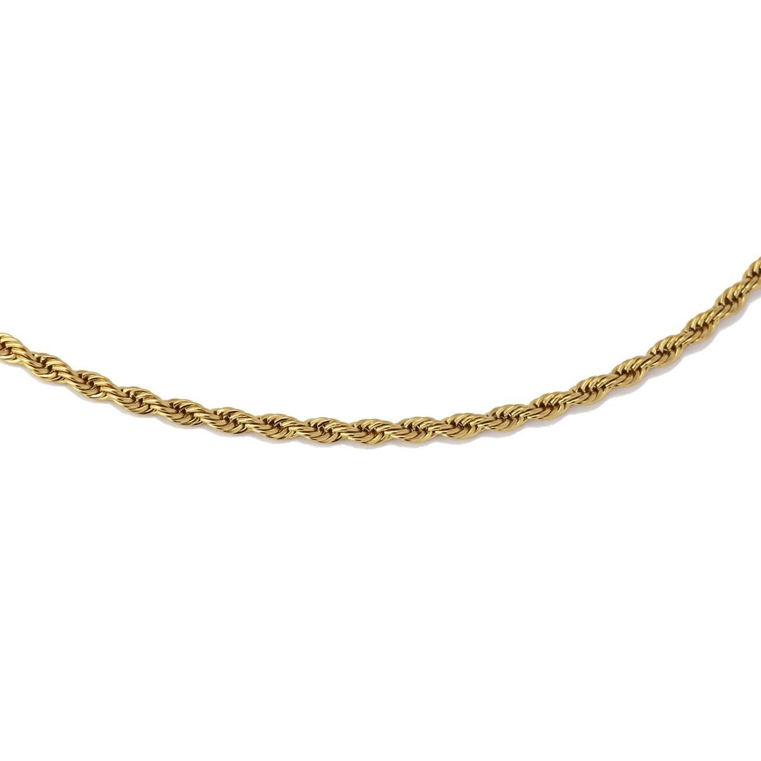 NECKLACE SIMPLE CLASSIC 42CM ROPE CHAIN 3MM