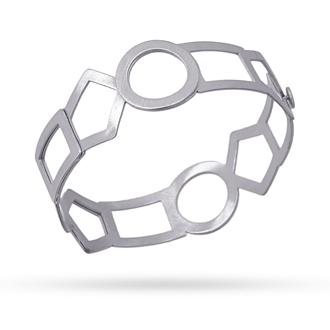 BRACELET MADE WITH WEDGE-SHAPE PIECES BRUSHED EFFECT