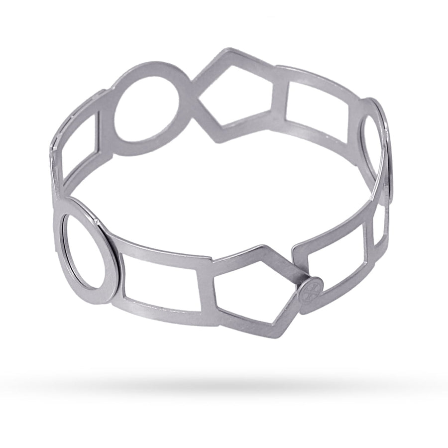 BRACELET MADE WITH WEDGE-SHAPE PIECES BRUSHED EFFECT