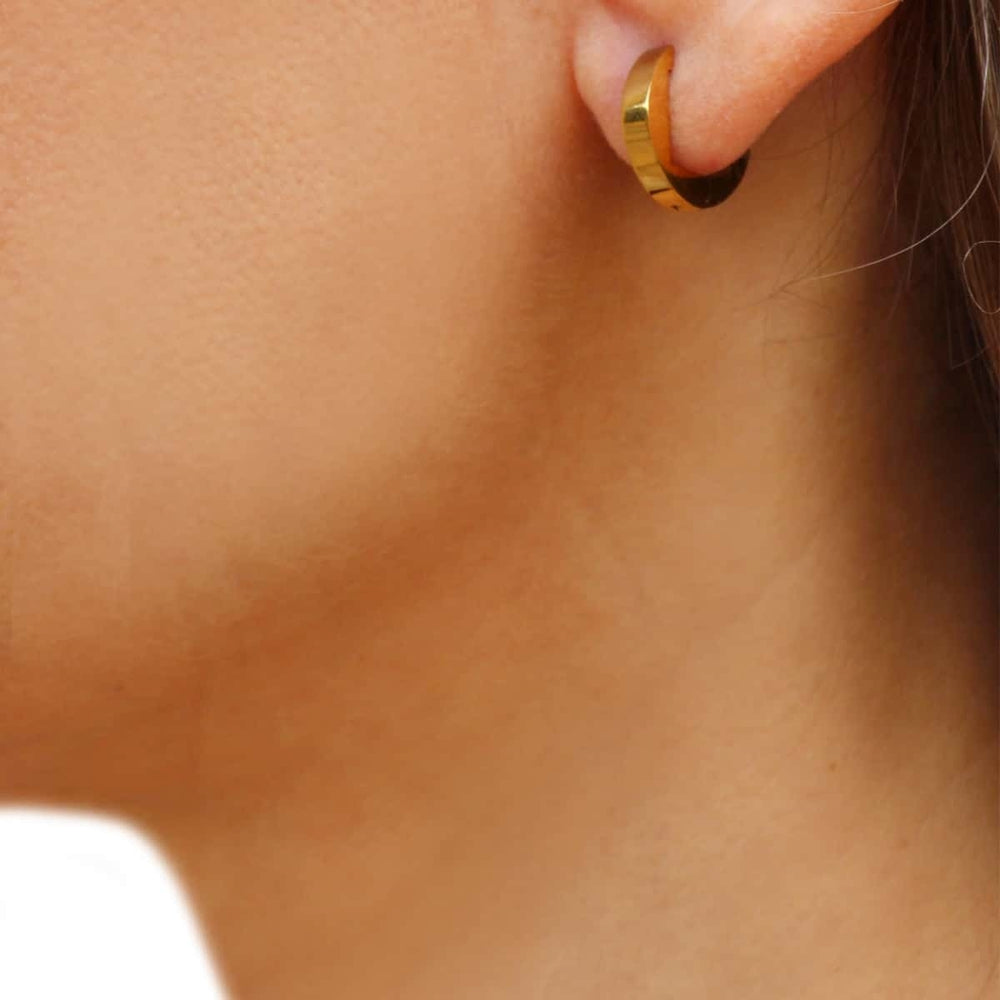 EARRING AROS COIN SHAPE 3*14MM