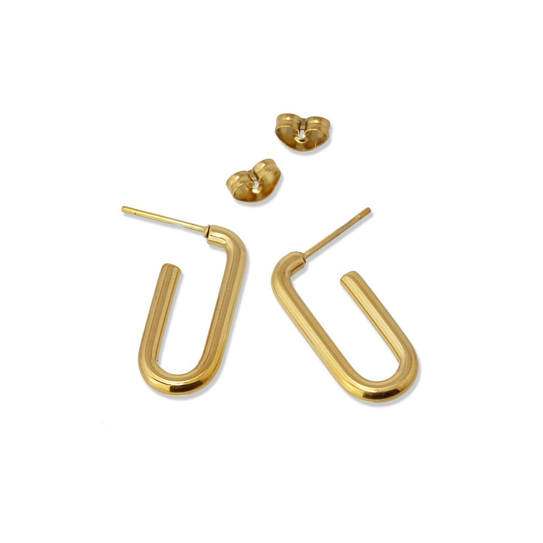 EARRING AROS LONG C SHAPE 2.5*10*25MM