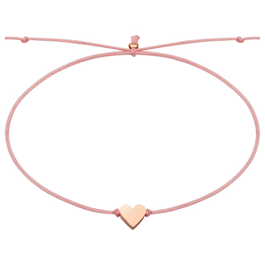 Armband - "Good Wishes" - rosévergoldet - Herz