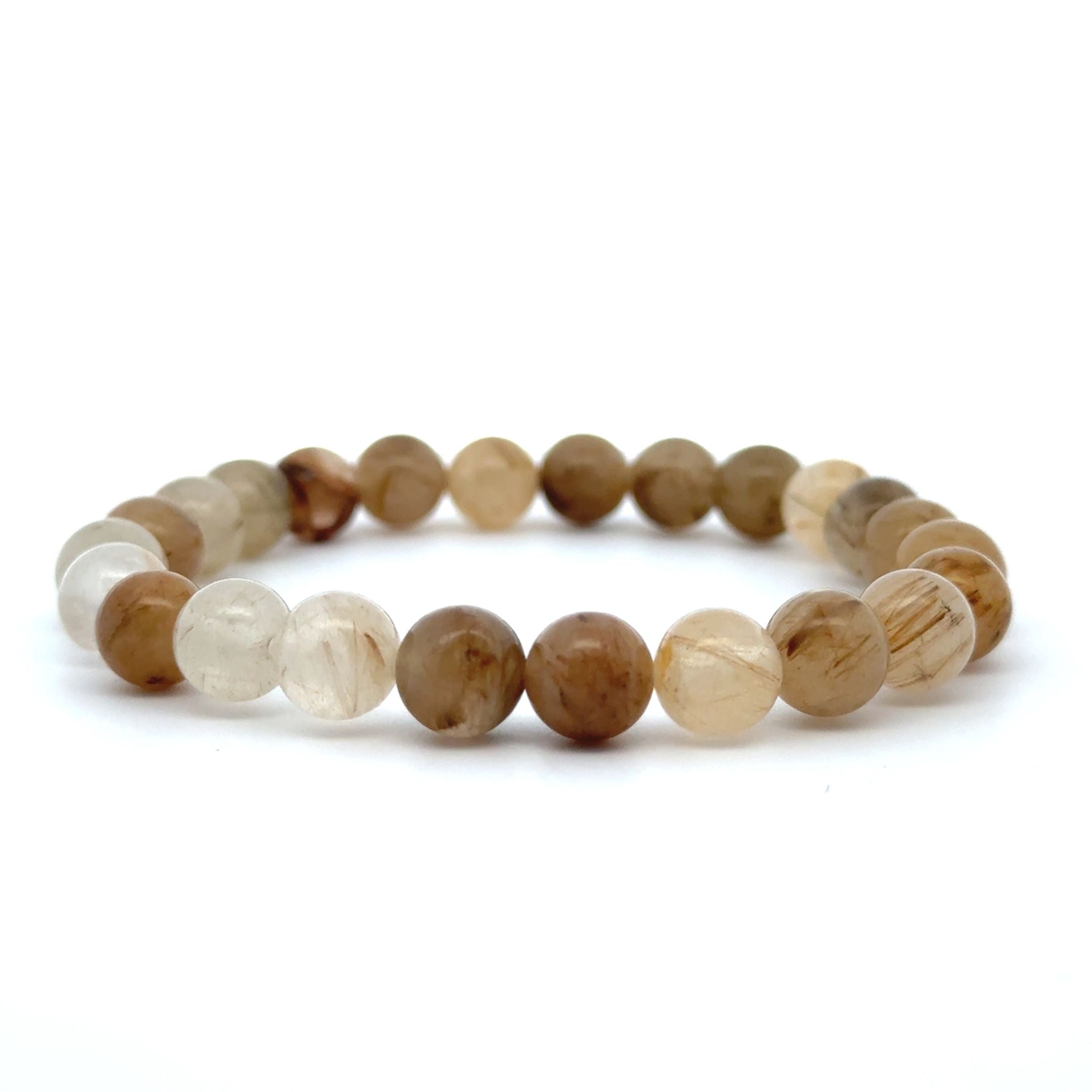 Rutilquarz Kugelarmband 8 mm