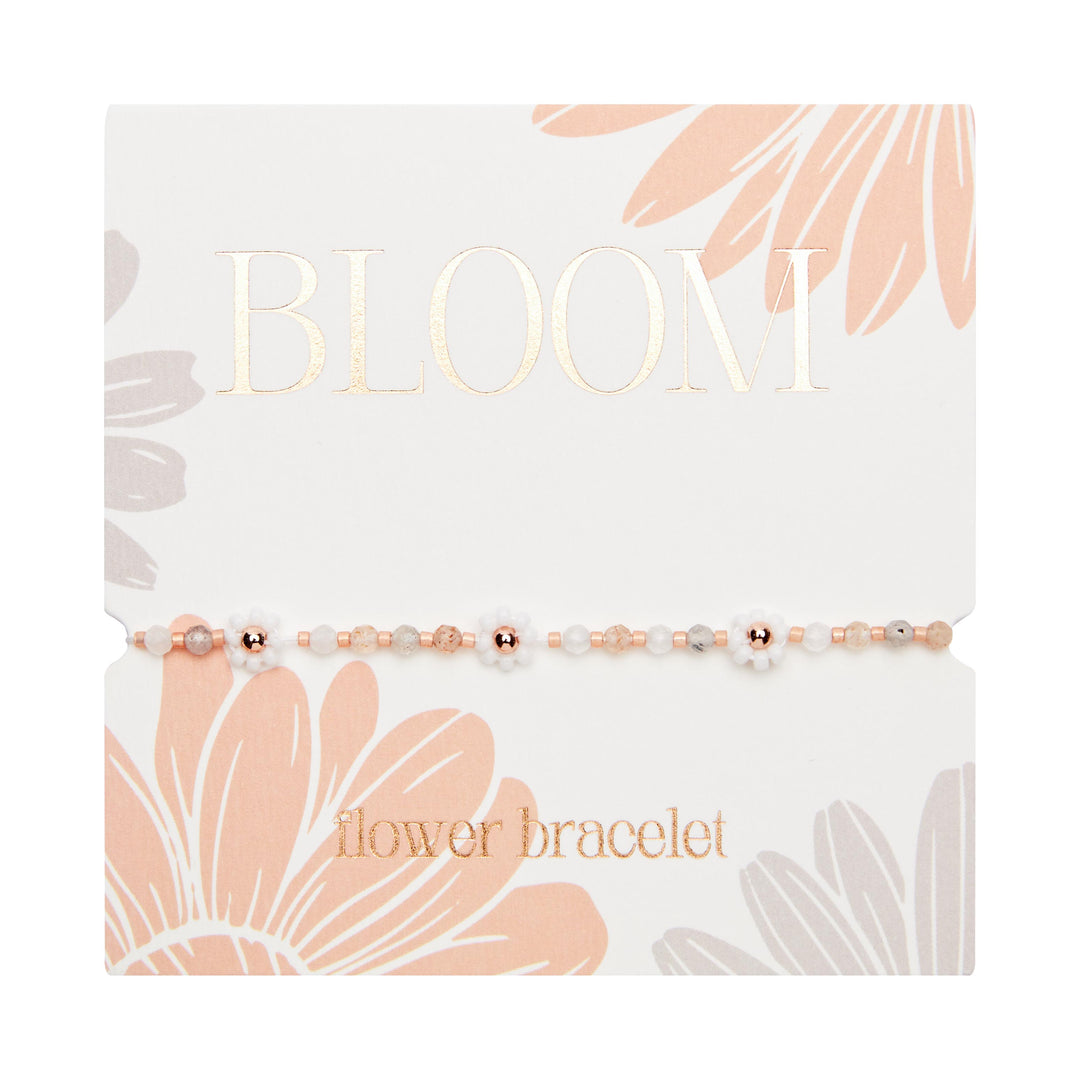 Armband - "Bloom" - Rosa-Grau