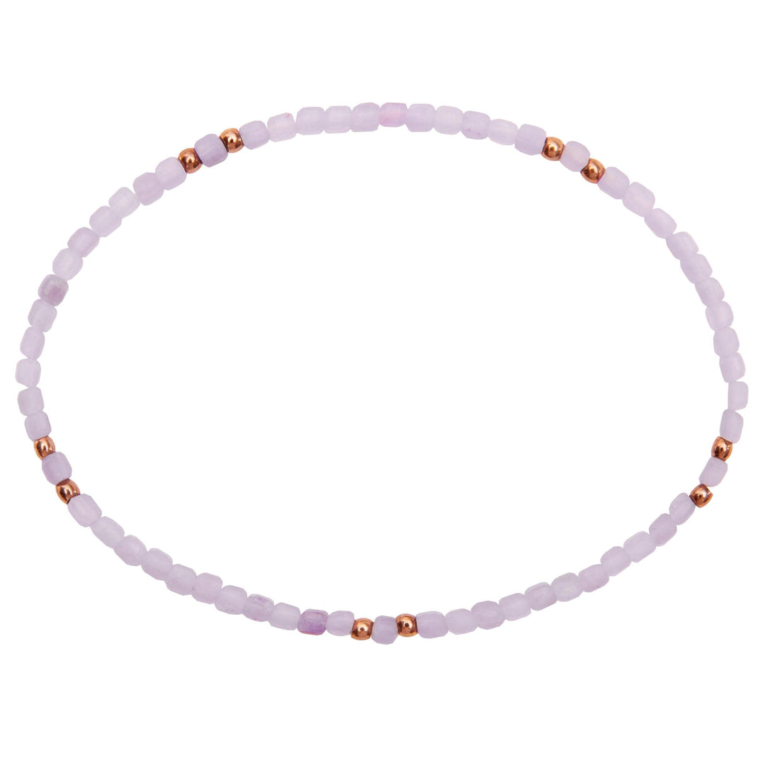 Armband - "Harmony of nature" - Lavendel Fluorit - rosévergoldet