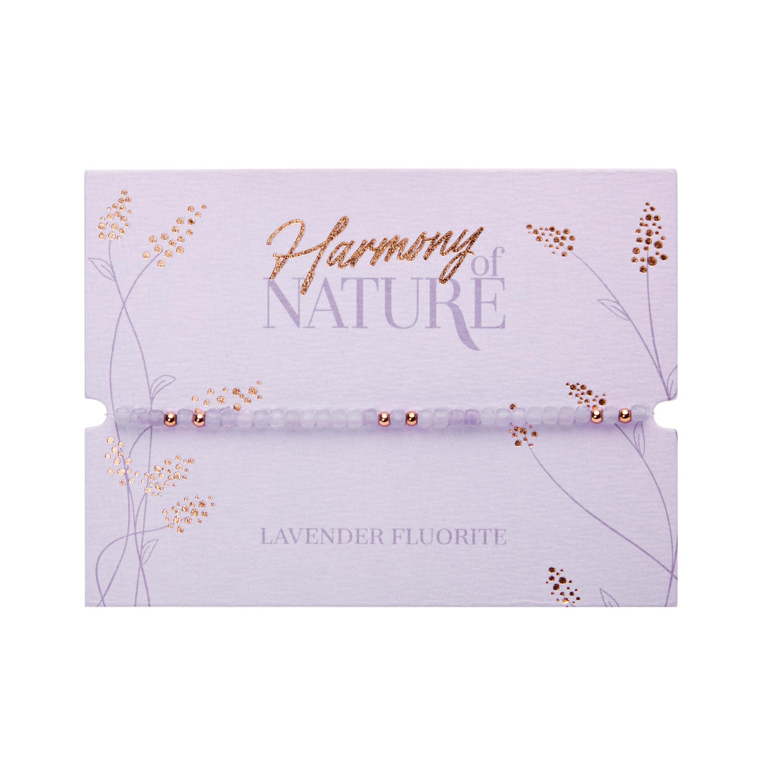 Armband - "Harmony of nature" - Lavendel Fluorit - rosévergoldet