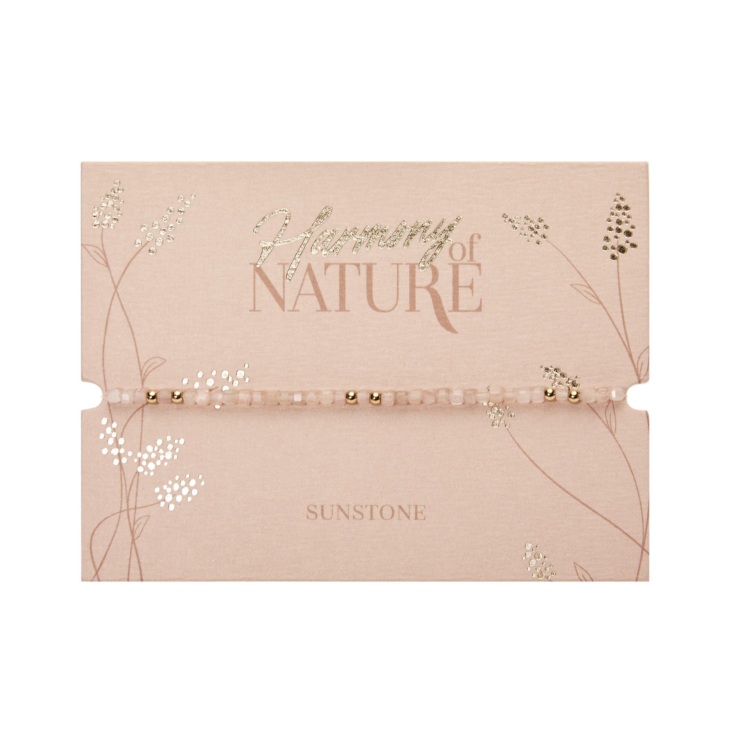 Armband - "Harmony of nature" - Sonnenstein - vergoldet