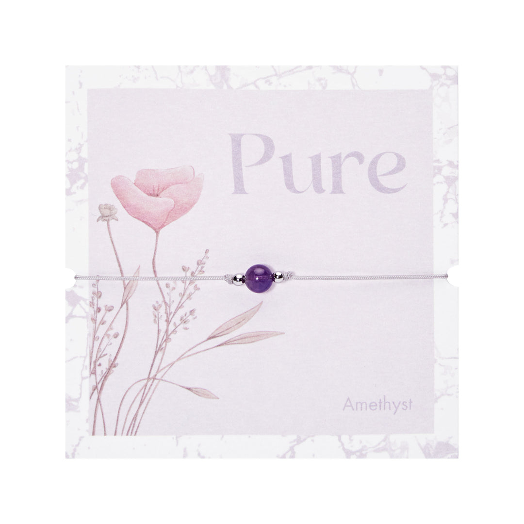 Armband - "Pure" - Amethyst - Edelstahl