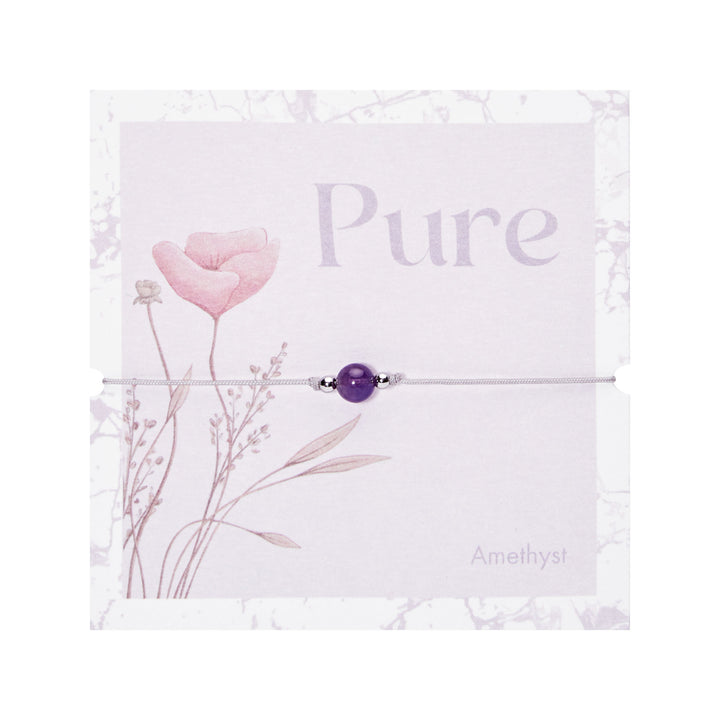 Armband - "Pure" - Amethyst - Edelstahl