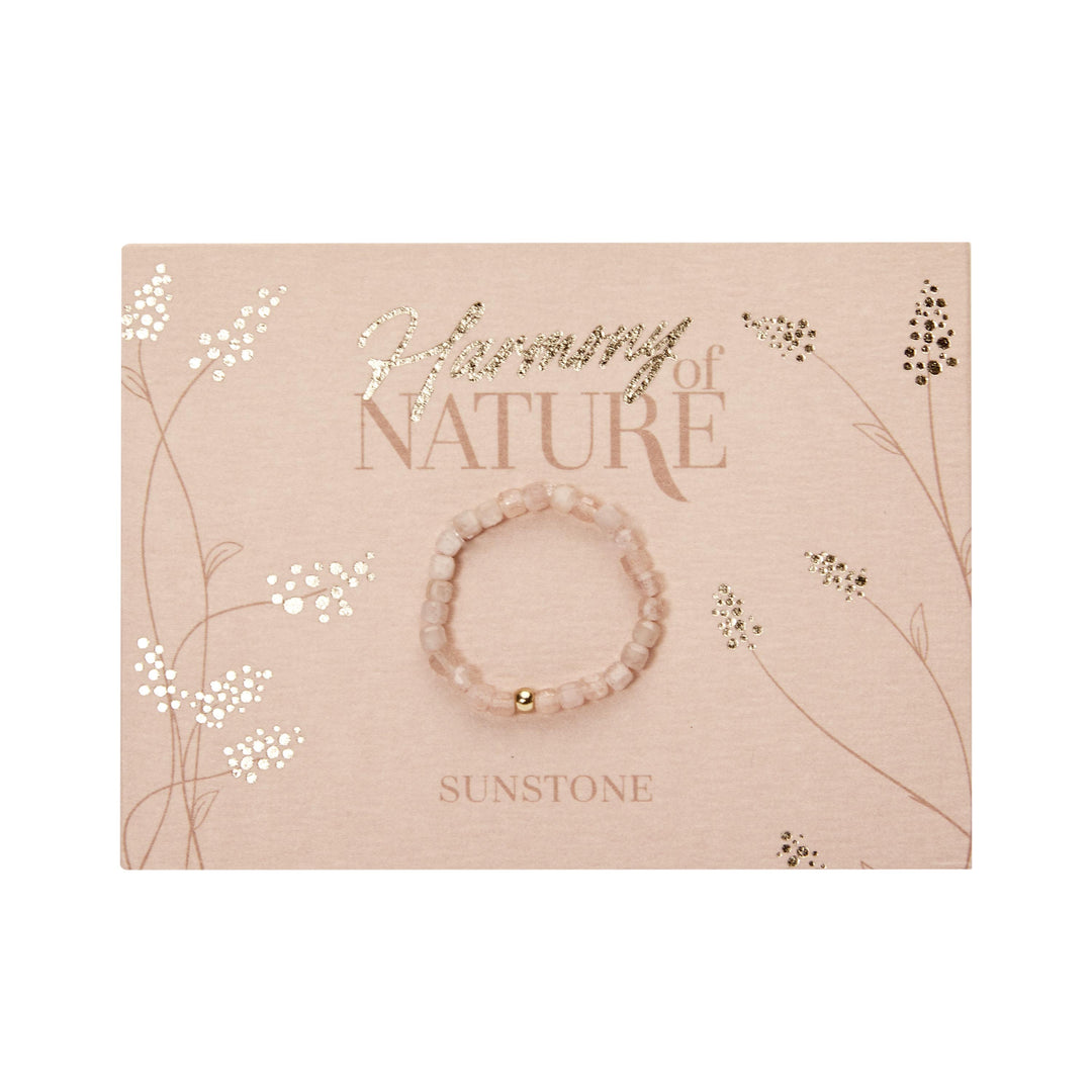 Ring - "Harmony of nature" - Sonnenstein - vergoldet