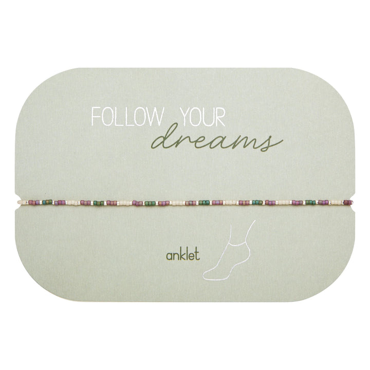 Fuskettchen aus der Kollektion "Follow your Dreams" mit feinen Miyuki-Perlen.