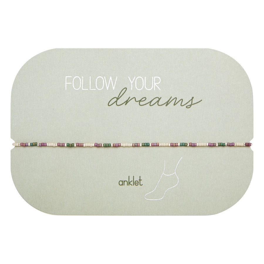 Fuskettchen aus der Kollektion "Follow your Dreams" mit feinen Miyuki-Perlen.