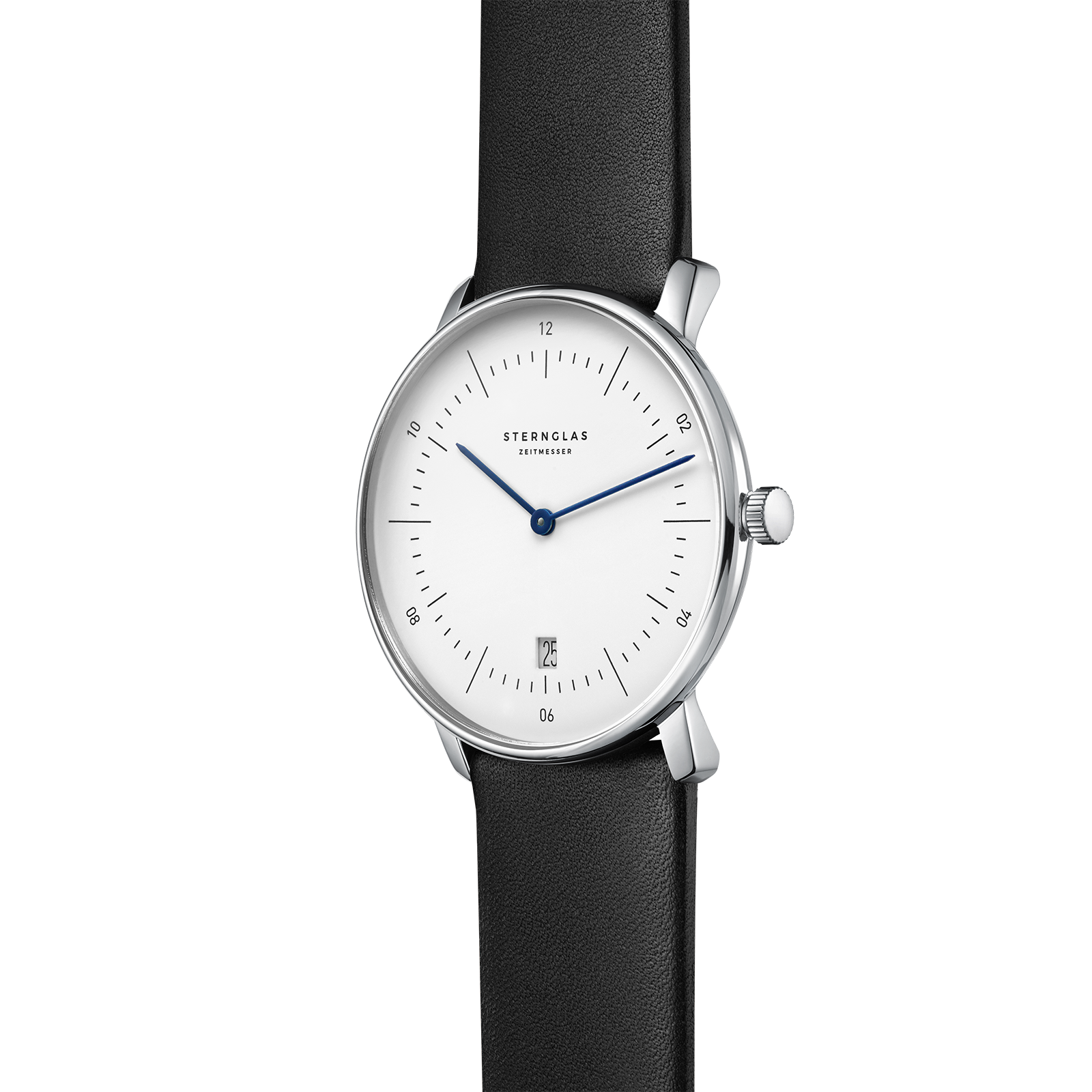 Naos weiss silber / Premium schwarz - 38 mm Quarz