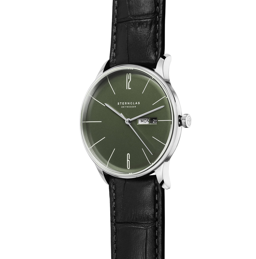 Naos türkis silber / Premium dunkelbraun - 38 mm Quarz