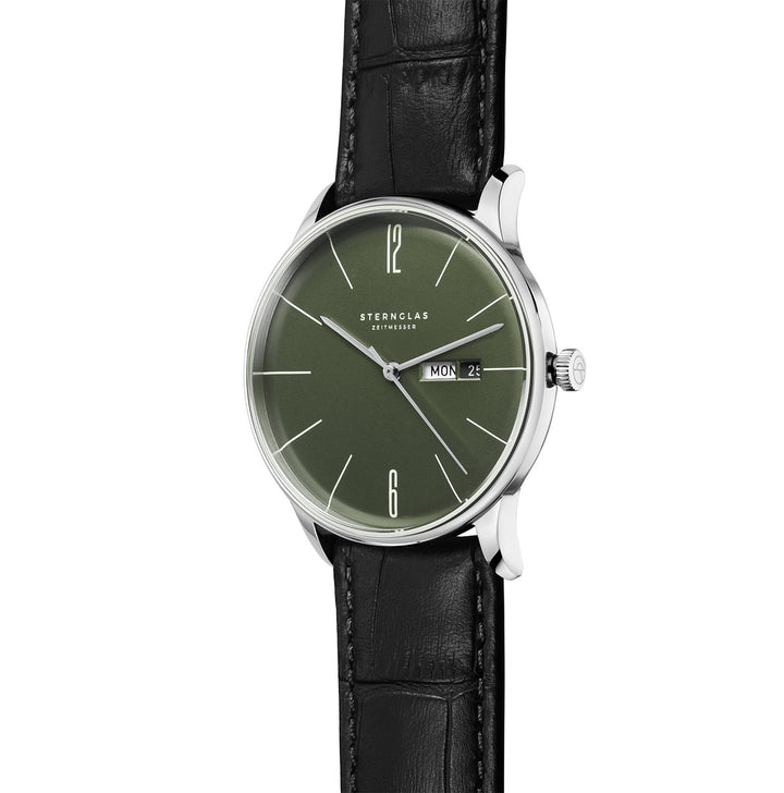 Naos türkis silber / Premium dunkelbraun - 38 mm Quarz