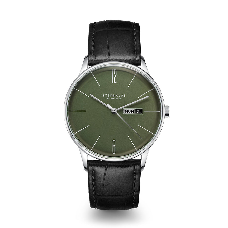 Naos türkis silber / Premium dunkelbraun - 38 mm Quarz