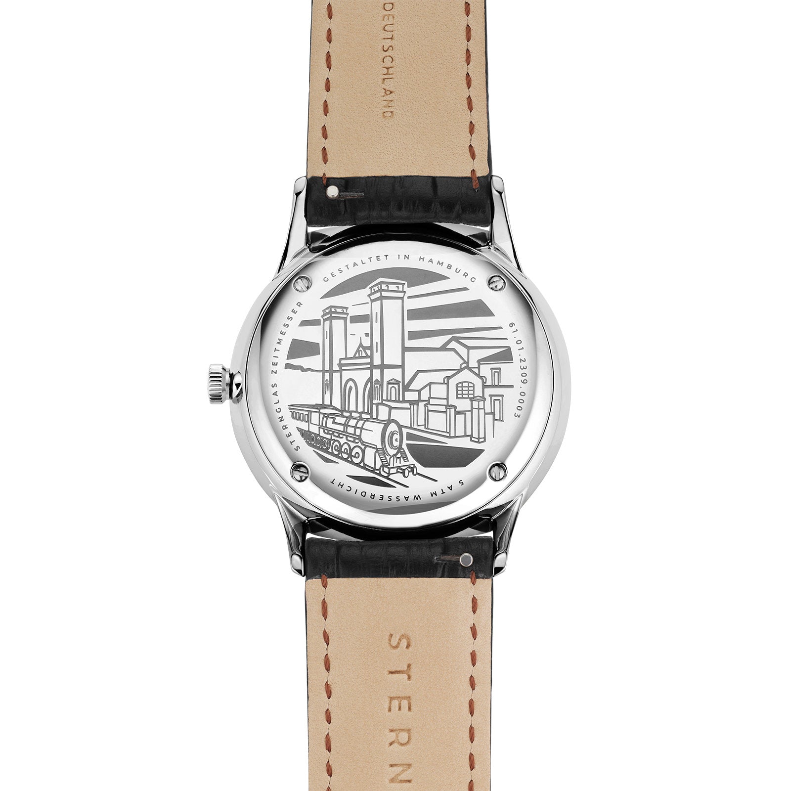 Naos grün silber / Premium dunkelbraun - 38 mm Quarz