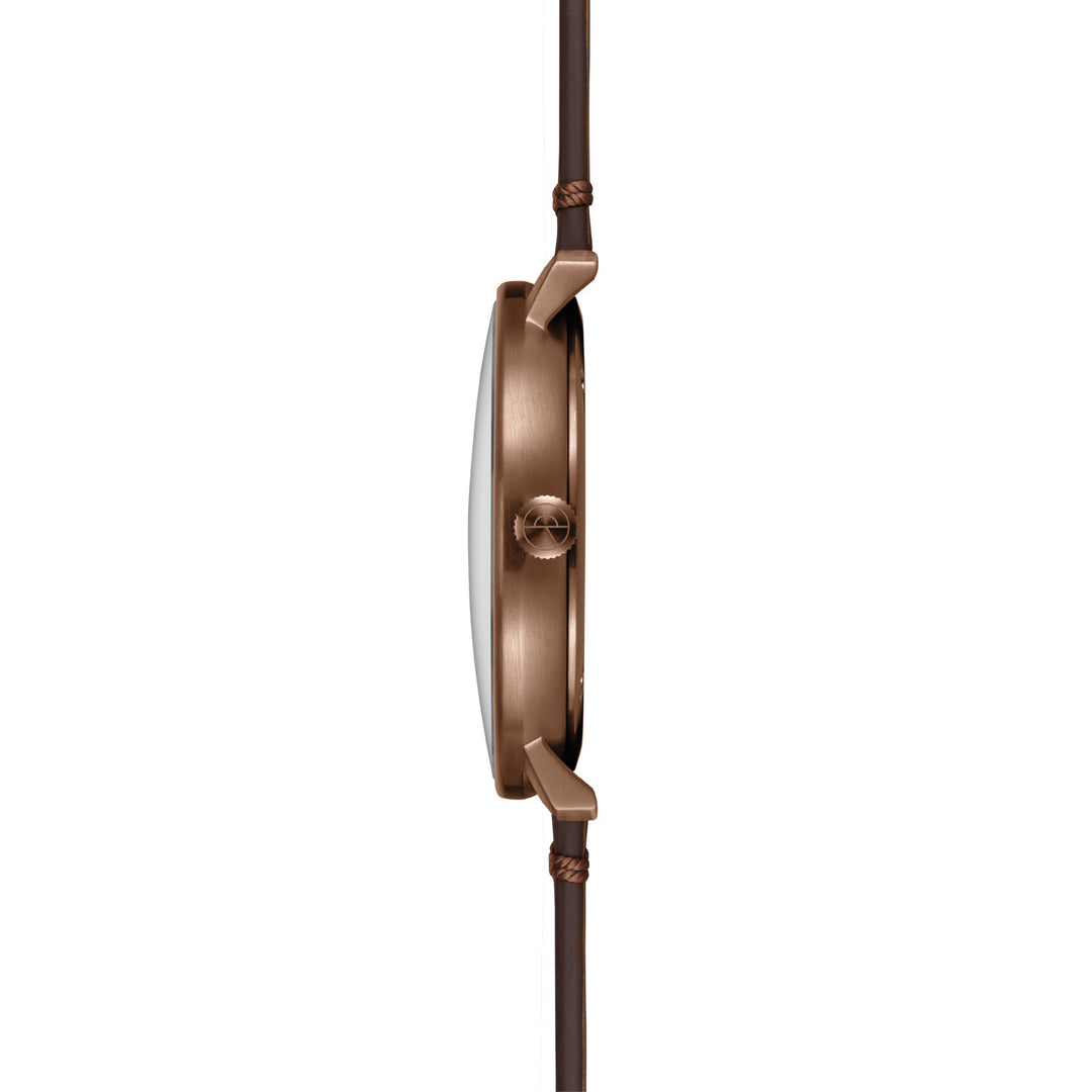 Hamburg Quarz/ dunkelblau bronze / Vintage Mokka - 42 mm Quarz