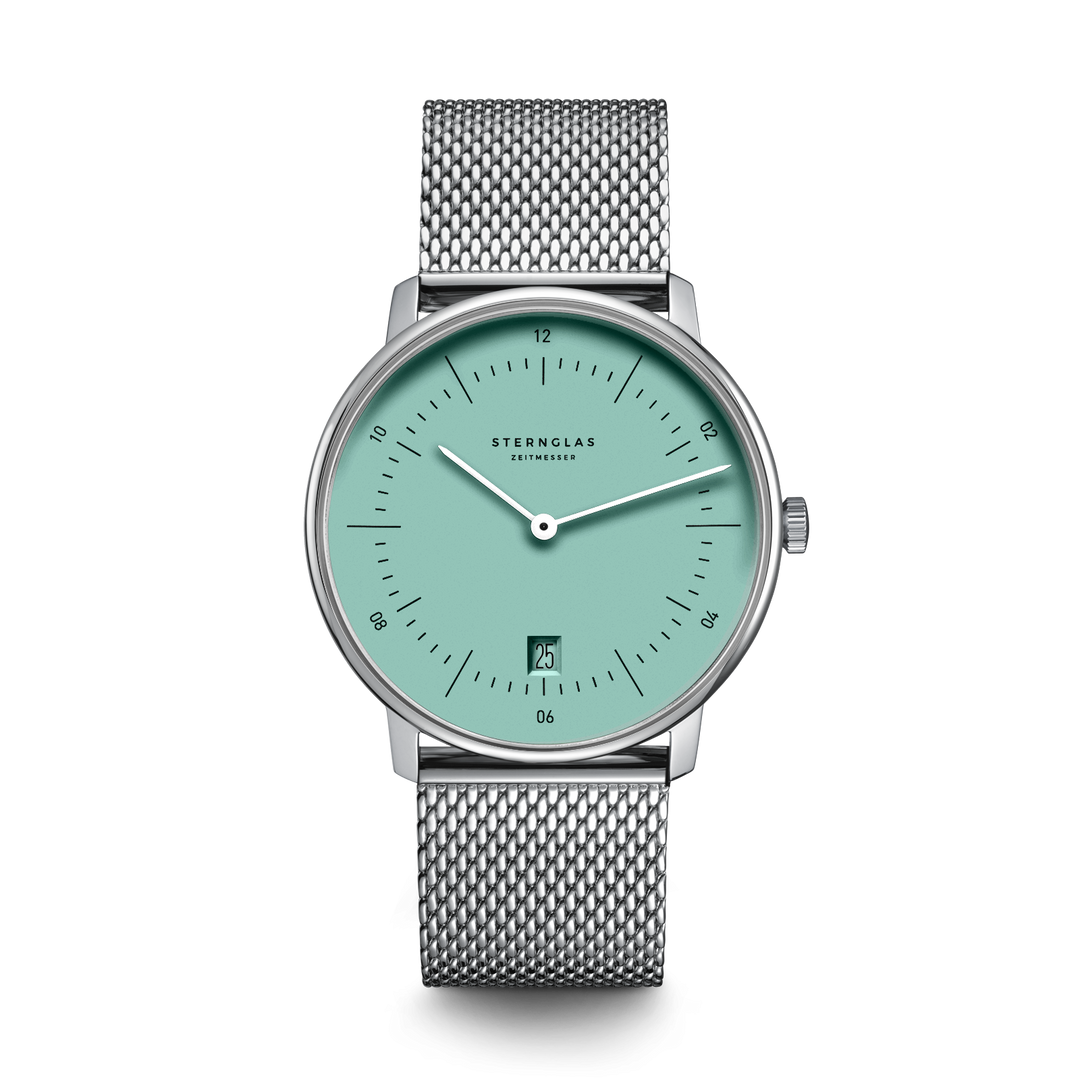 Naos türkis silber / Milanaise - 38 mm Quarz