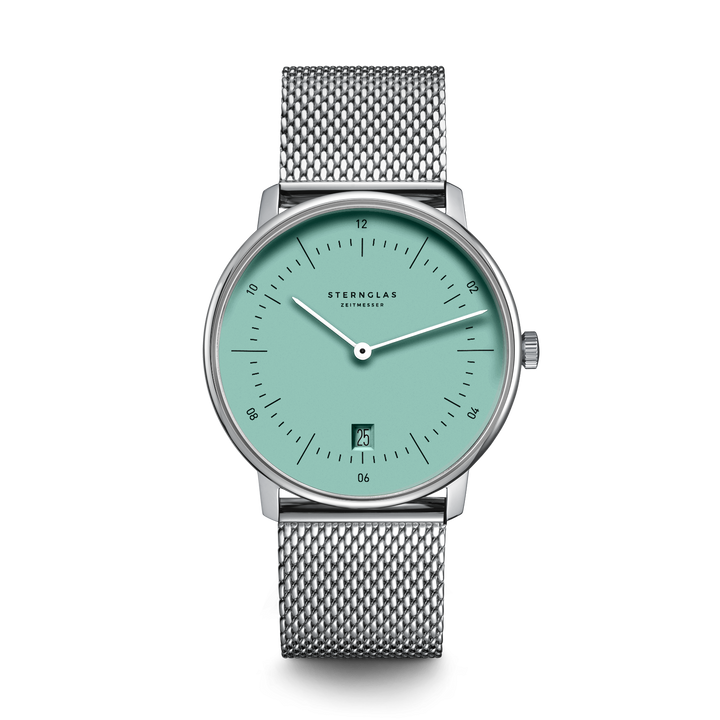 Naos türkis silber / Milanaise - 38 mm Quarz