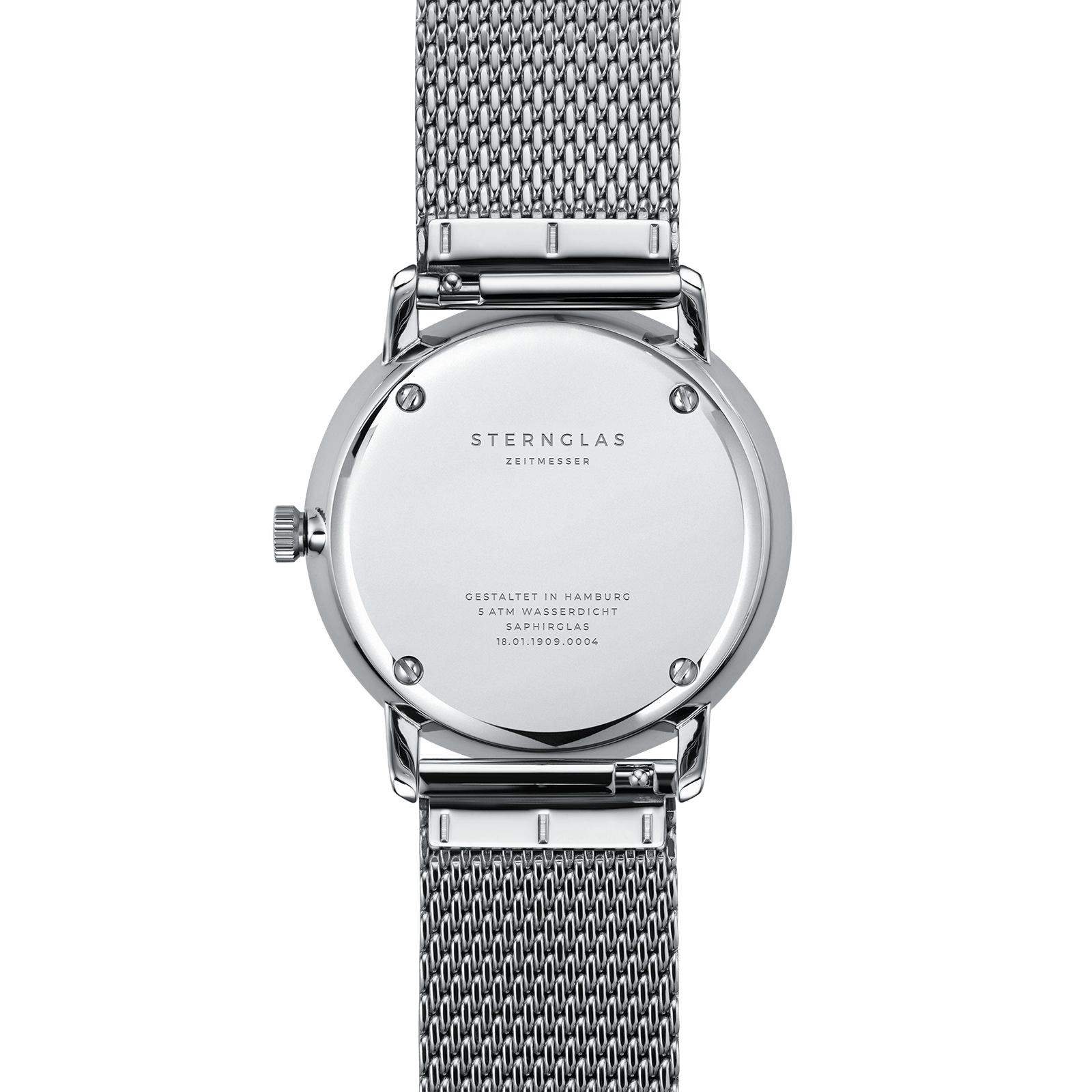 Naos dunkelblau silber / Milanaise - 38 mm Quarz