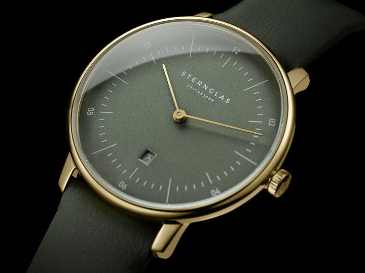 Naos XS Flora salbei / Kalbslederband salbei - 33 mm Quarz