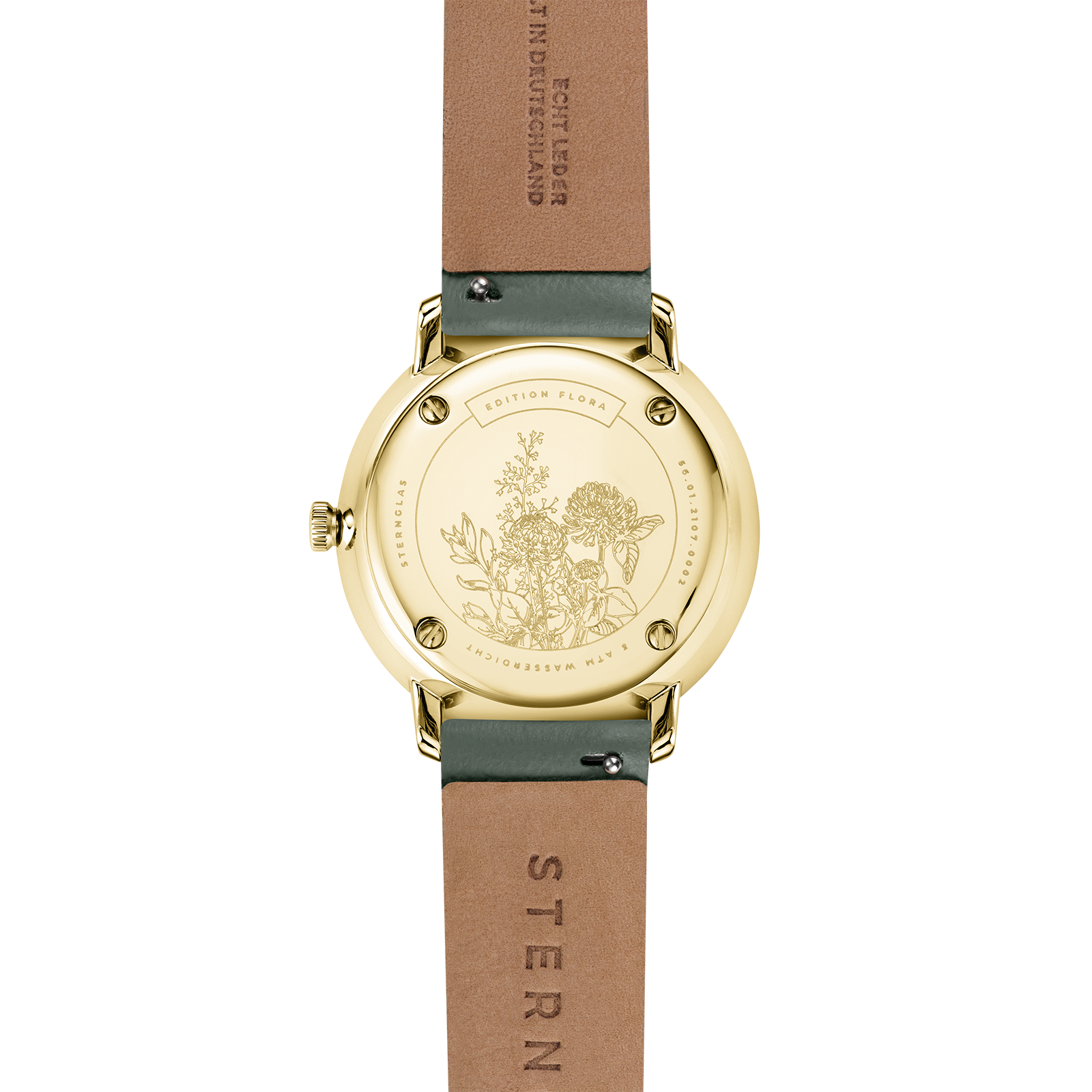 Naos XS Flora salbei / Kalbslederband salbei - 33 mm Quarz