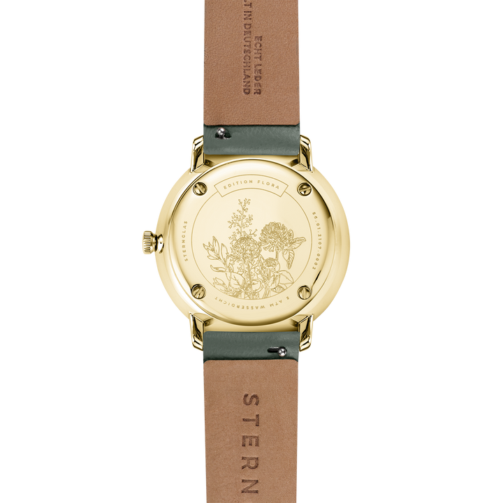 Naos XS Flora salbei / Kalbslederband salbei - 33 mm Quarz