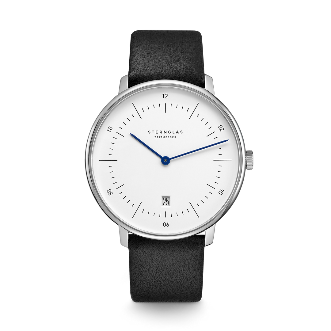 Naos XL weiss silber / Premium schwarz - 42 mm Quarz