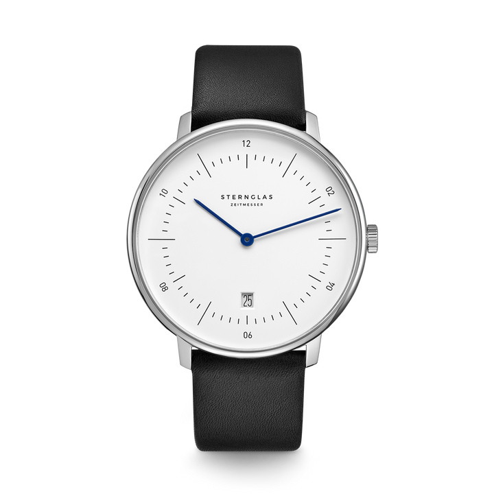 Naos XL weiss silber / Premium schwarz - 42 mm Quarz