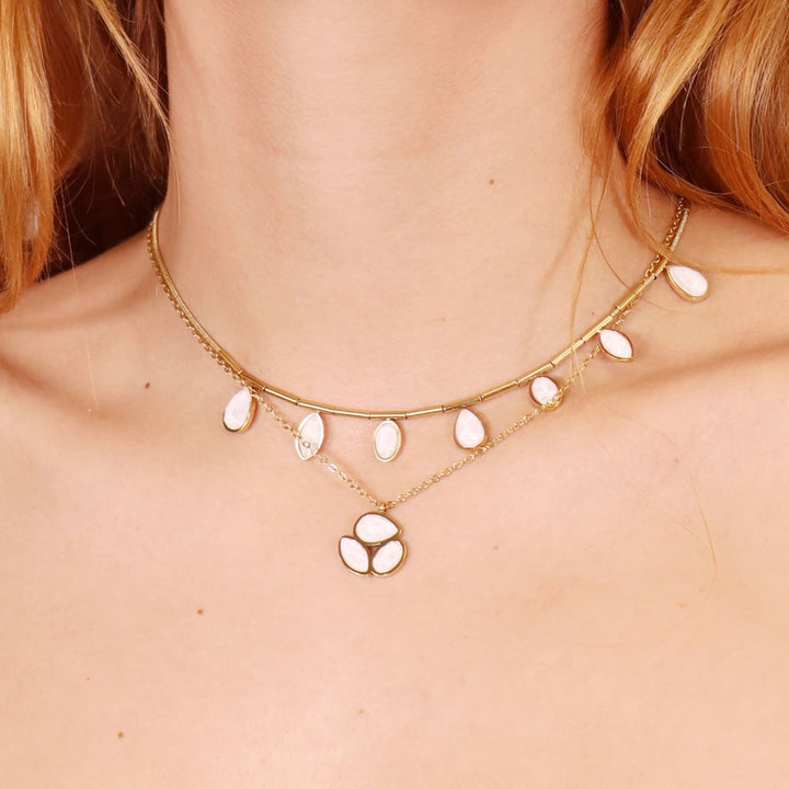 AQUA COLLECTION 3 PIECES CRISTAL NECKLACE
