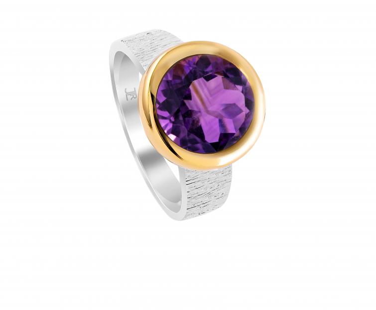 Ring Silber mit Amethyst facettiert Gr. 58