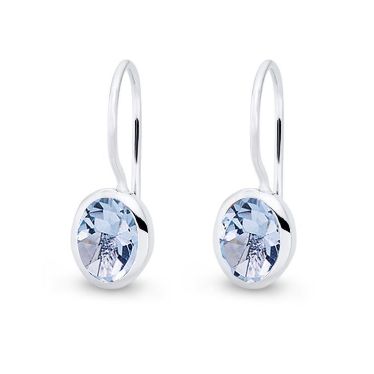 Blauer Topas Ohrhänger Silber