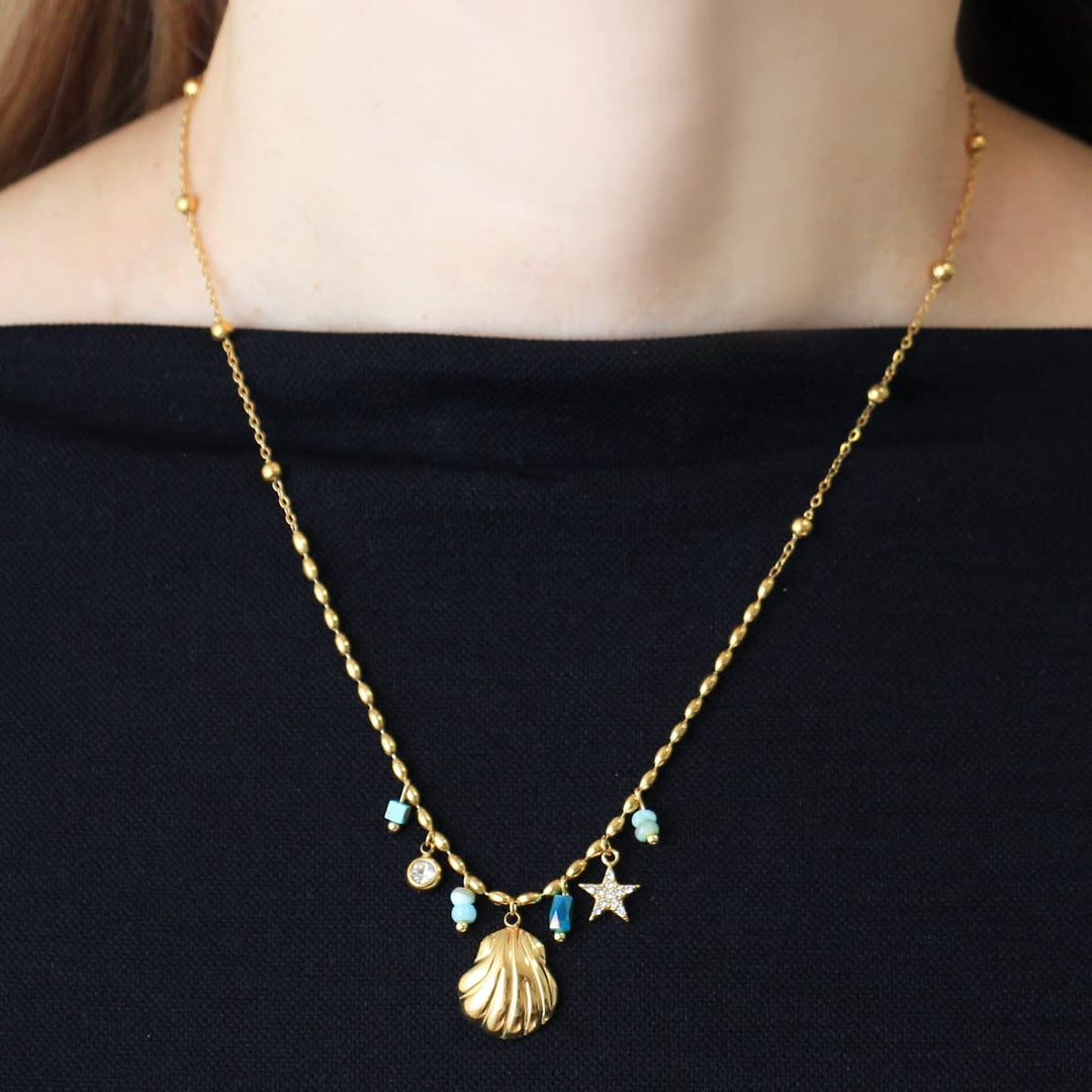 AQUA COLLECTION 5 PIECES CRISTAL NECKLACE