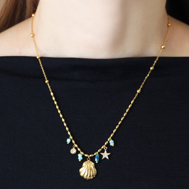 AQUA COLLECTION 5 PIECES CRISTAL NECKLACE