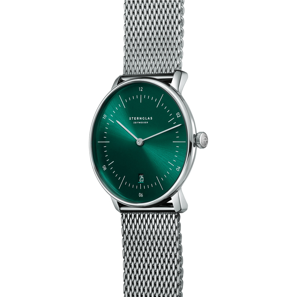 Naos grün silber / Milanaise - 38 mm Quarz