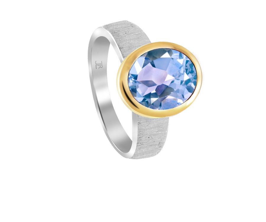Ring Silber mit Topas facettiert Gr. 56