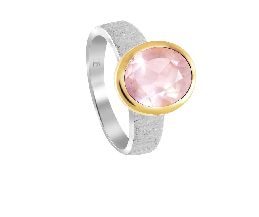 Ring Silber mit Rosenquarz Gr. 56