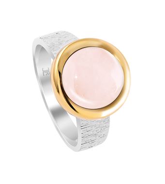 Ring Silber mit Rosenquarz Gr. 58