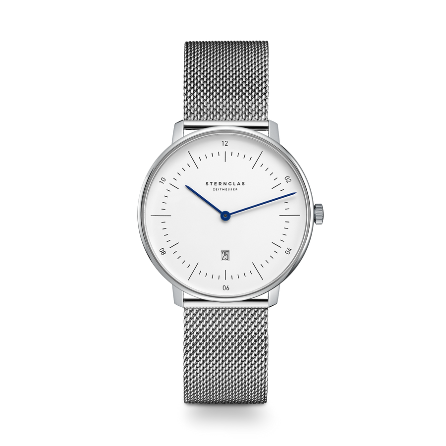 Naos xs weiss silber / Milanese -  33 mm Quarz