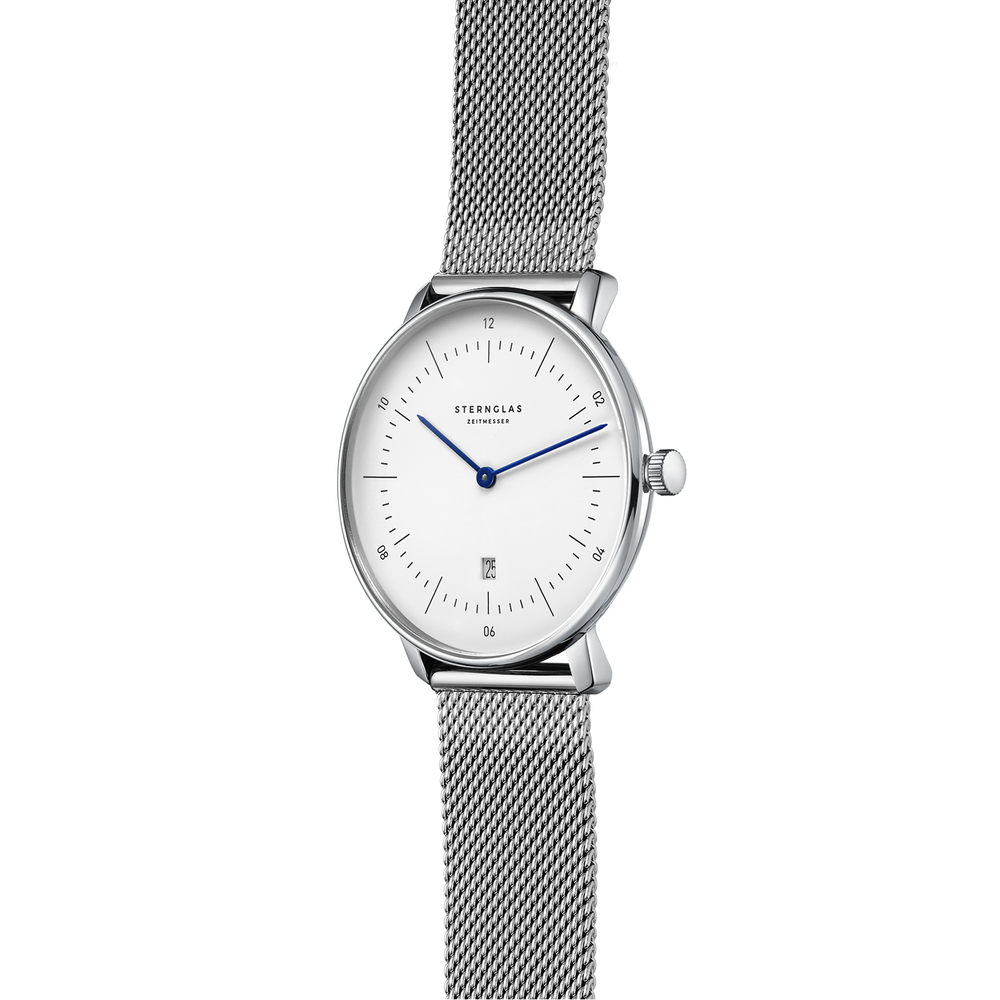 Naos xs weiss silber / Milanese -  33 mm Quarz