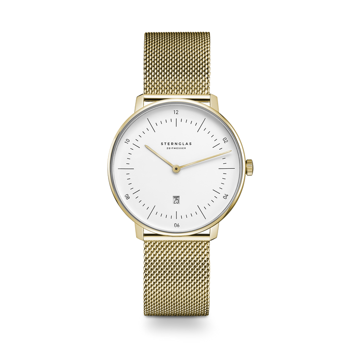Naos xs weiss gold / Milanese -  33 mm Quarz