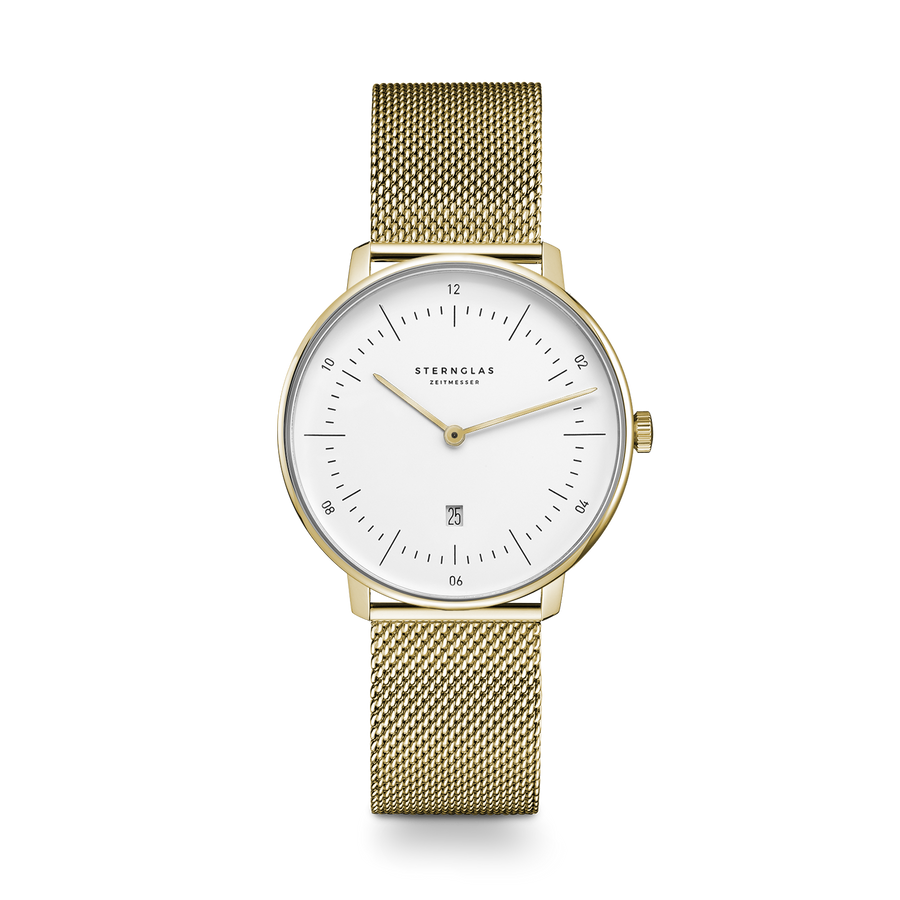 Naos xs weiss gold / Milanese -  33 mm Quarz