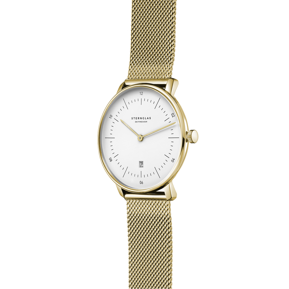Naos xs weiss gold / Milanese -  33 mm Quarz
