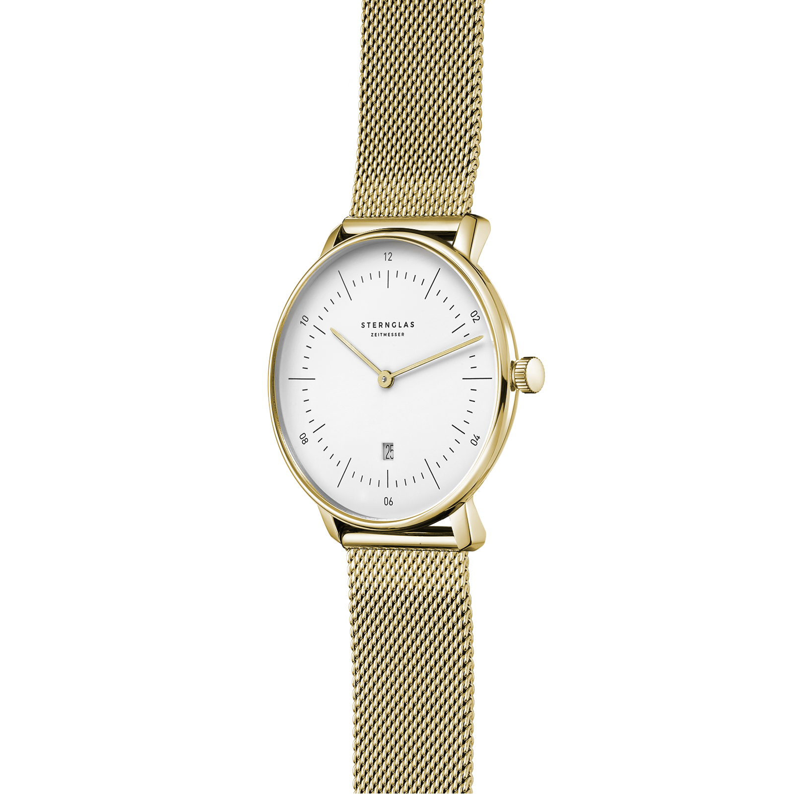 Naos xs weiss gold / Milanese -  33 mm Quarz