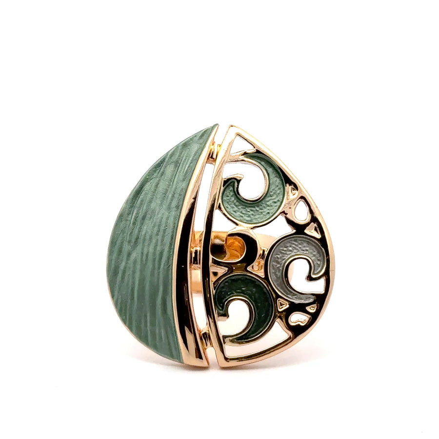 Anello regolabile goccia ricciolo Bonsai