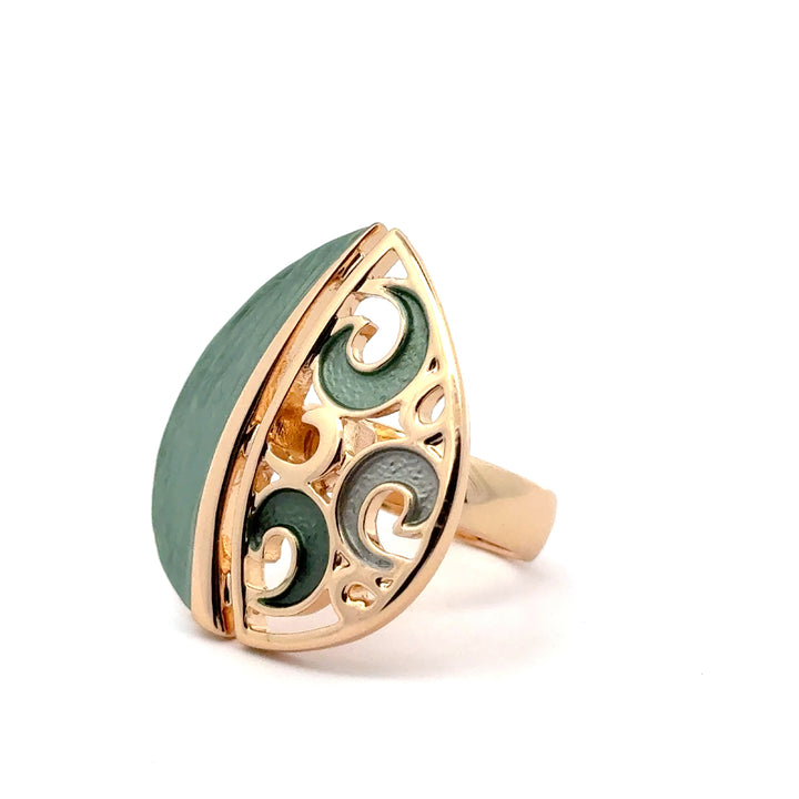 Anello regolabile goccia ricciolo Bonsai