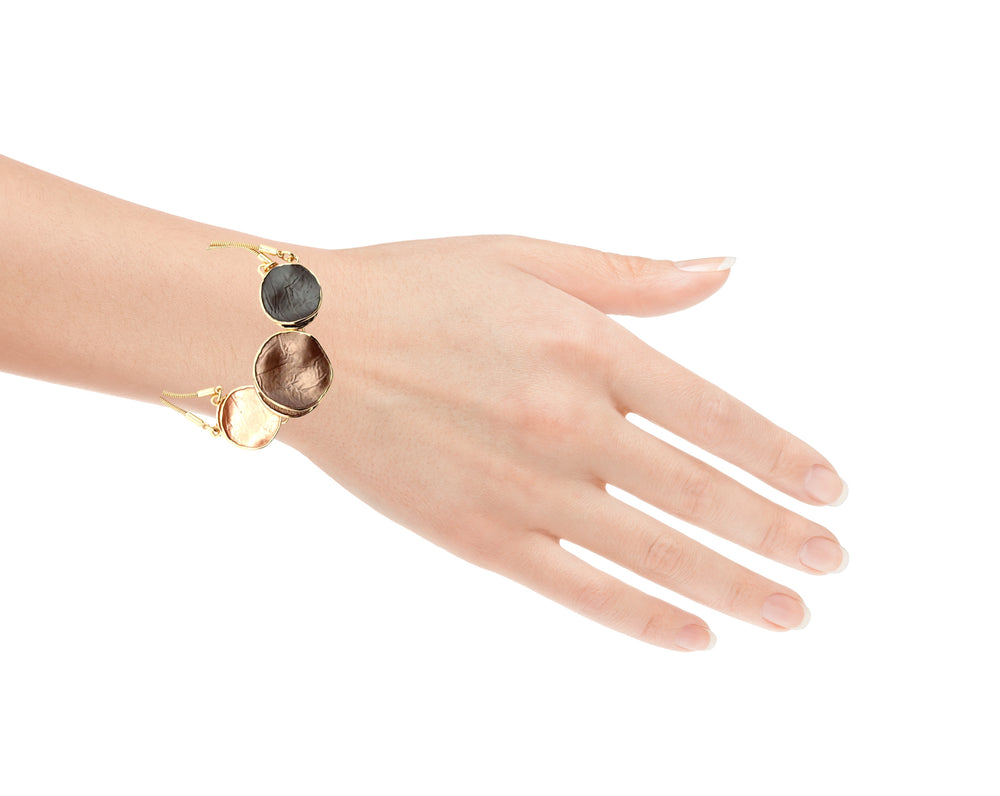 Bracciale snake 3 dischi Cannella