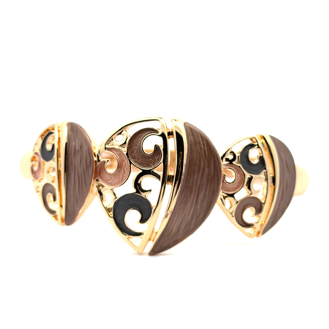 Bracciale elastico goccia ricciolo Cannella