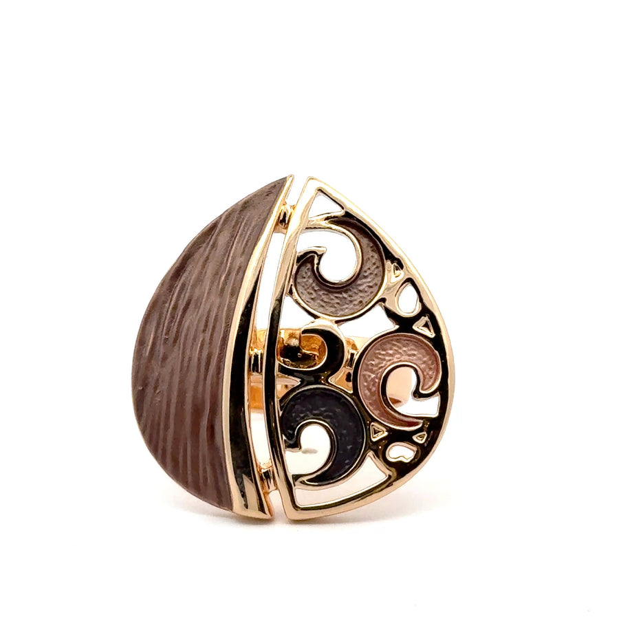 Anello regolabile goccia ricciolo Cannella